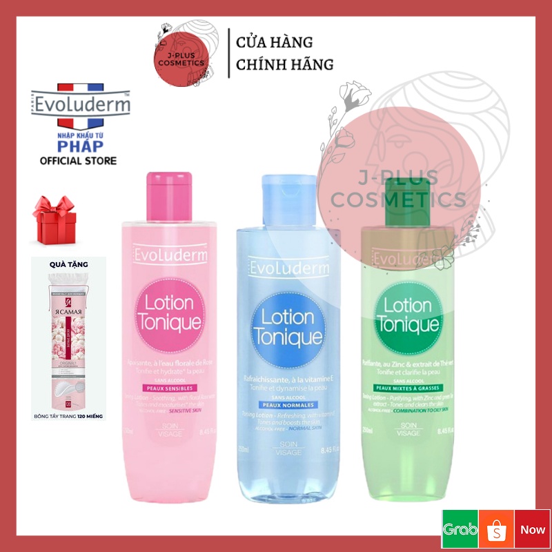 Nước Hoa Hồng Cho Da Dầu Evoluderm Lotion Tonique 250ml Date 2024 [Tặng Bông Tẩy Trang 120m]