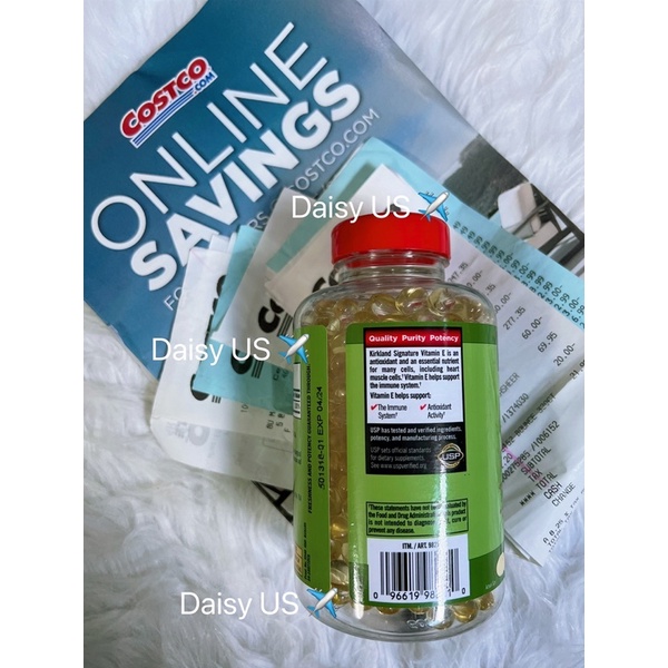 Viên Bổ Sung Vitamin E Kirkland - Bill Costco Mỹ Ship Air