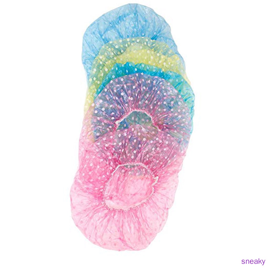 Set 6 Mũ Trùm Tóc Bằng Nhựa Trong Suốt Dùng Một Lần Tiện Dụng Cho Nữ