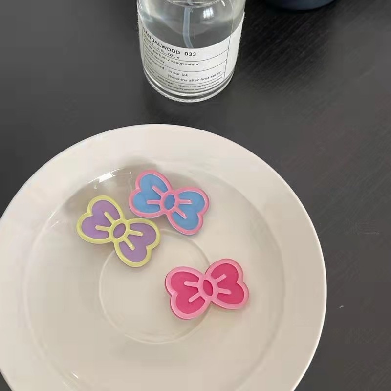 Kẹp Tóc Mái Mỏ Vịt Hình Nơ Trái Tim Màu Kẹo Ngọt Dễ Thương Phong Cách Hàn Quốc Nhật Bản Cho Nữ