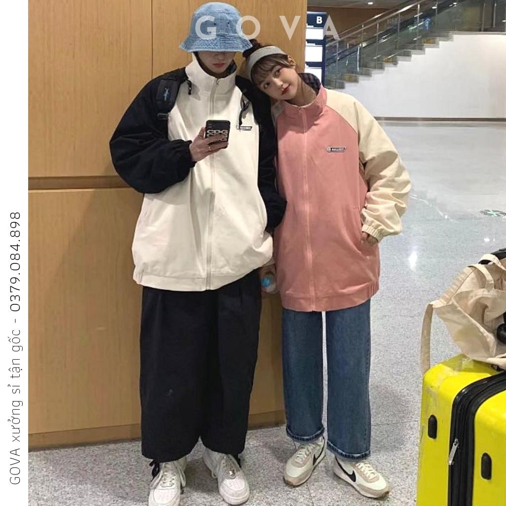 Áo Khoác Bomber Dù RECORDS Nam Nữ Ulzzang Unisex Kiểu Form Rộng 2 Lớp Jacket GOVA