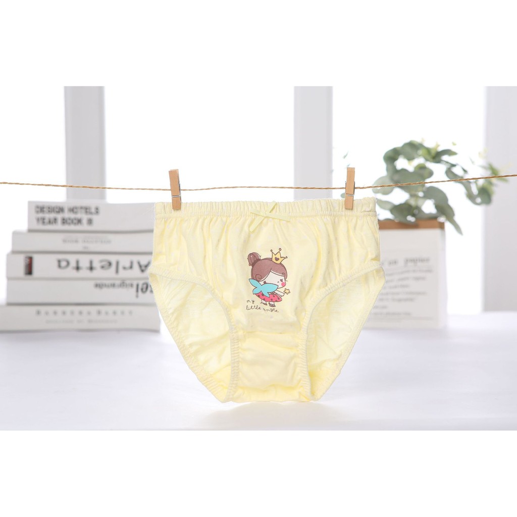 Set 5 quần lót bé gái Hàn Quốc 100% vải cotton thoáng mát, an toàn cho sức khỏe của bé mẫu Sweet Angel