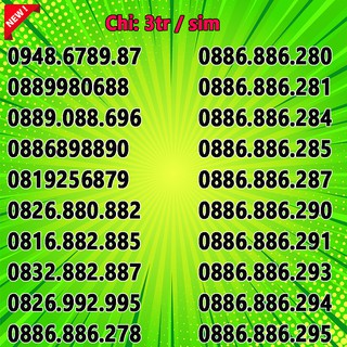 Sim số đẹp Vinaphone giá từ 2500k đến 5000k