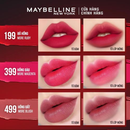 Son Thỏi Lì, Siêu Nhẹ, Mịn Môi Maybelline New York Color Sensational Ultimatte ​​​​​​​1.7g