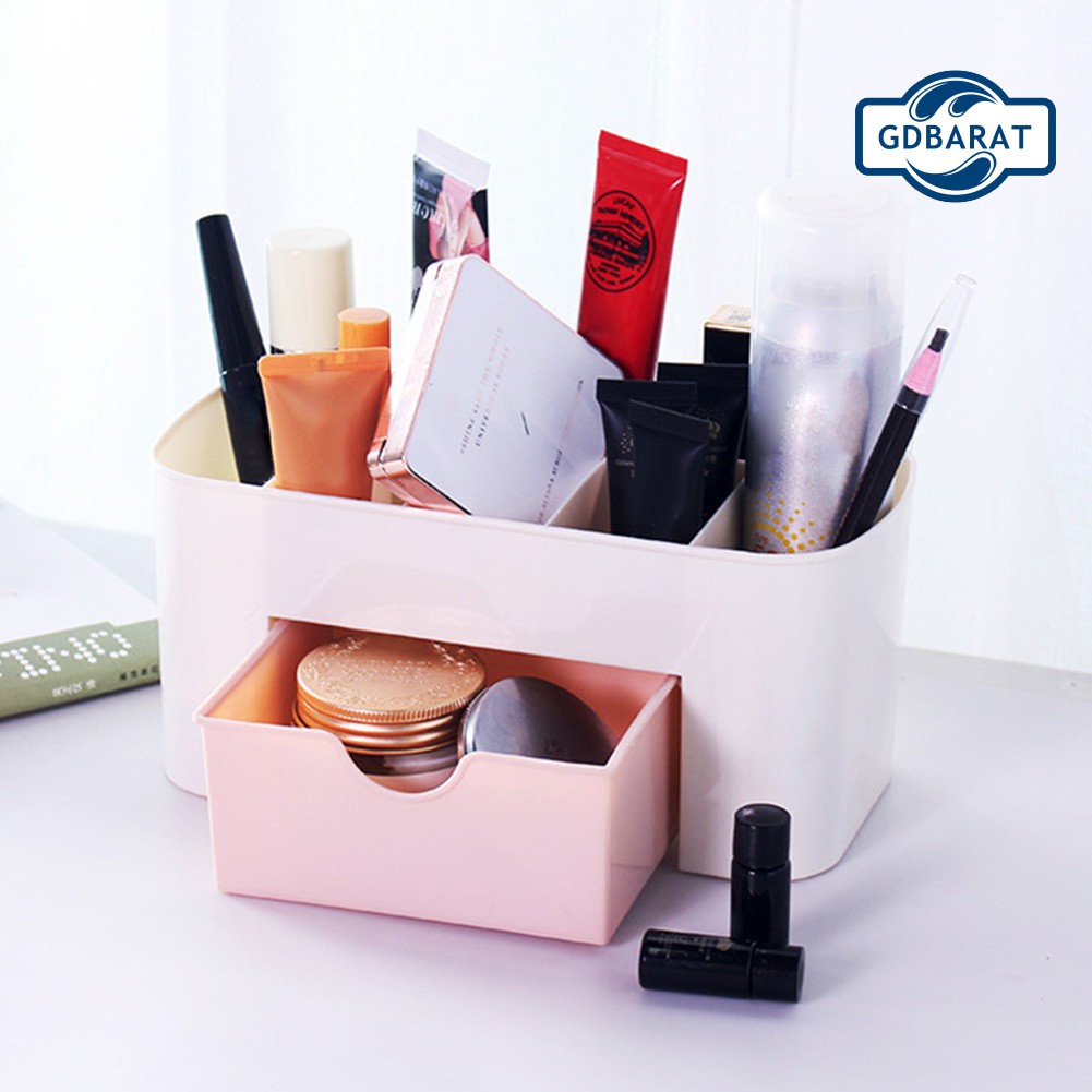 Hộp Nhựa Nhiều Ngăn Đựng Đồ Trang Điểm Để Bàn Tiện Dụng