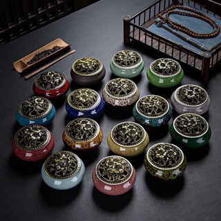 Lư xông rầm hương [HÀNG CAO CẤP], Lư đốt trầm men rạn ngọc cao cấp - Đẹp lãng mạn