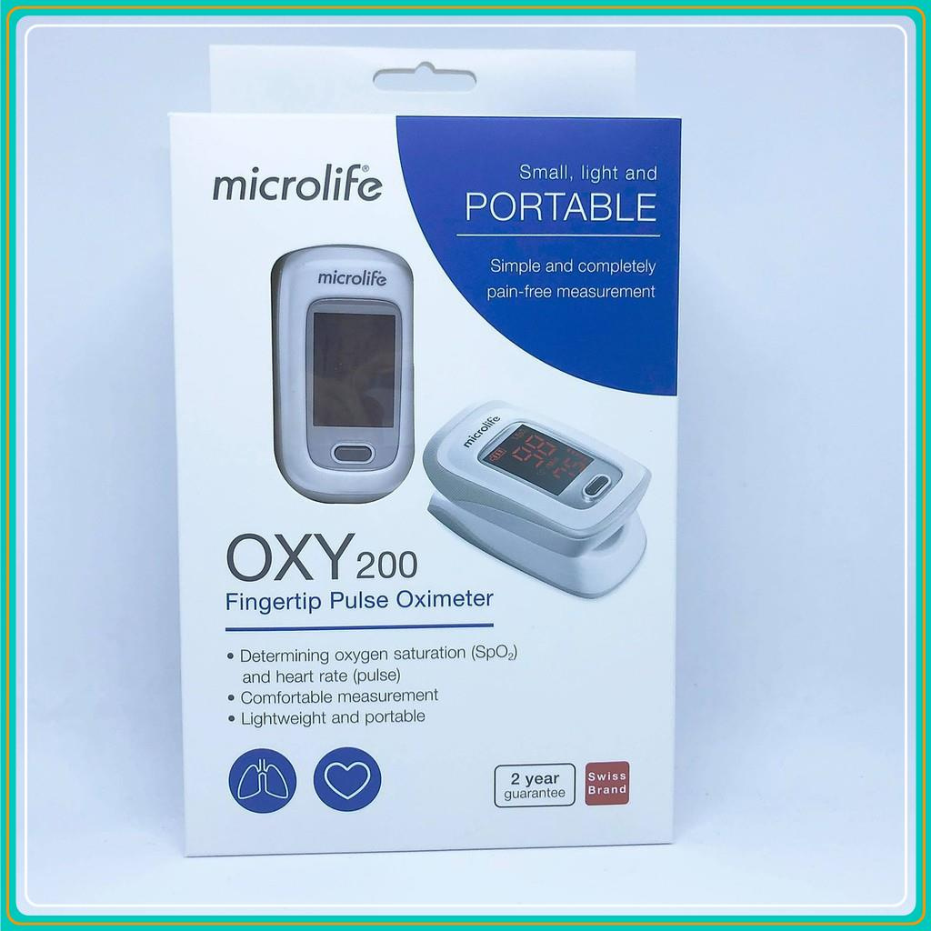 Máy đo nồng độ OXY trong máu và nhịp tim Microlife SPO2 OXY200 - Chính Hãng Thụy Sĩ Bảo hành 24 tháng