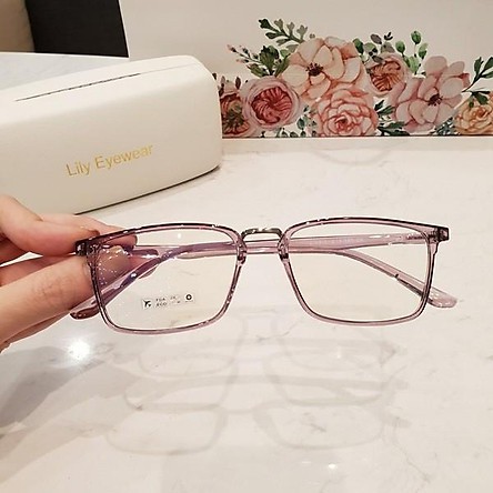 Gọng Kính Cận Nam Nữ Nhựa Dẻo Tr90 Mắt Vuông 2165 - T-Unisex