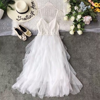 {Order7-10 ngày} váy công chúa tua rua nhiều lớp siêu xinh