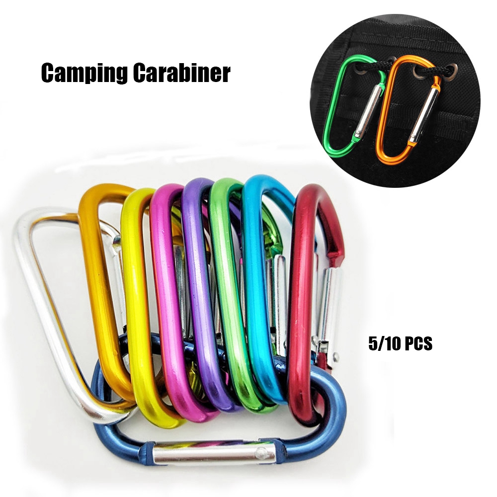 LETTER 5/10pcs Outdoor Sports High Quality Equipment Safety 7-colors Aluminium Climbing Buckles