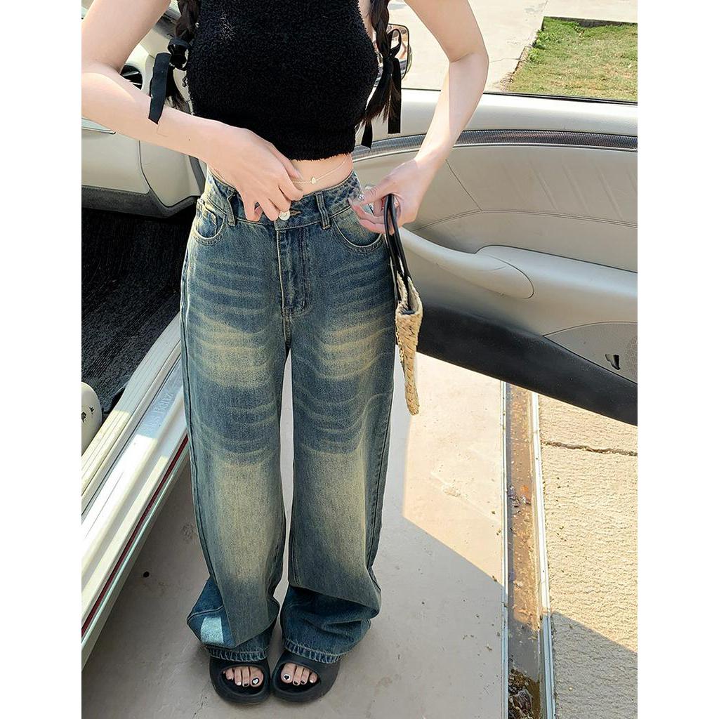 Quần Jean Ống Rộng Phong Cách Hoài Cổ Kiểu Mới 62730