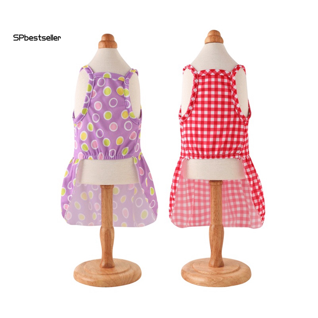 Đầm Cổ Vuông Họa Tiết Chấm Bi Phối Nơ Xinh Xắn Dành Cho Thú Cưng