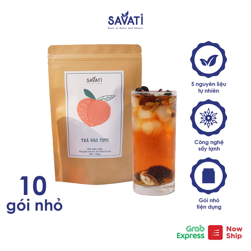 Trà đào xí muội thanh mát giải nhiệt cơ thể SAVATI