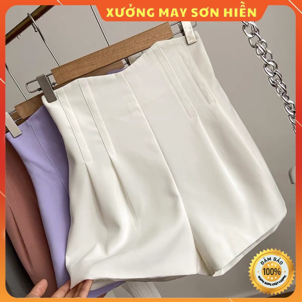 Quần short nữ lưng cao gen bụng Quần short cạp cao Xưởng may Sơn Hiền MS39