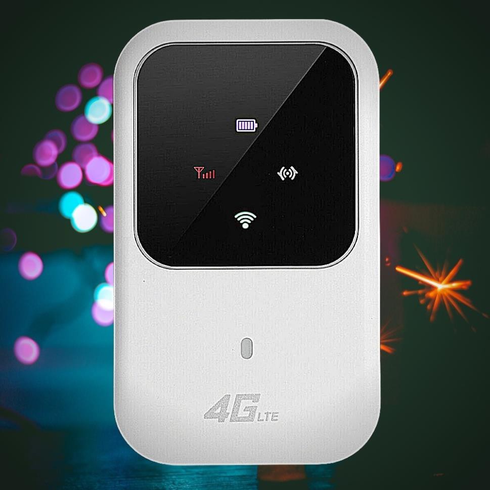 Cục phát wifi 4G tốc độ cao -Phát wifi từ sim 3G 4G siêu tốc cực nhanh- Màn hình LED hiển thị thông minh và Pin cực trâu