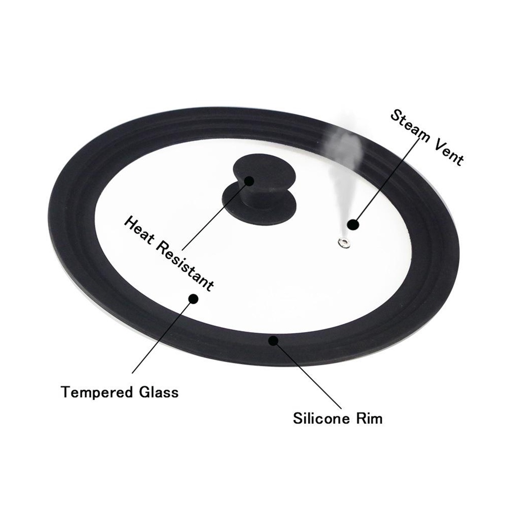 Nắp nồi bằng silicone và kính cường lực đa năng chất lượng cao