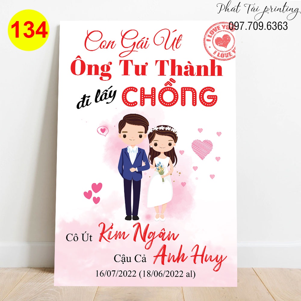 MS 134 - Bảng Welcome trang trí đám cưới