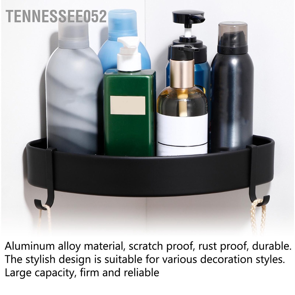 Tennessee052 Kệ vòi hoa sen Treo tường góc hình tam giác lưu trữ Giá đỡ cho Phòng tắm tại nhà màu đen