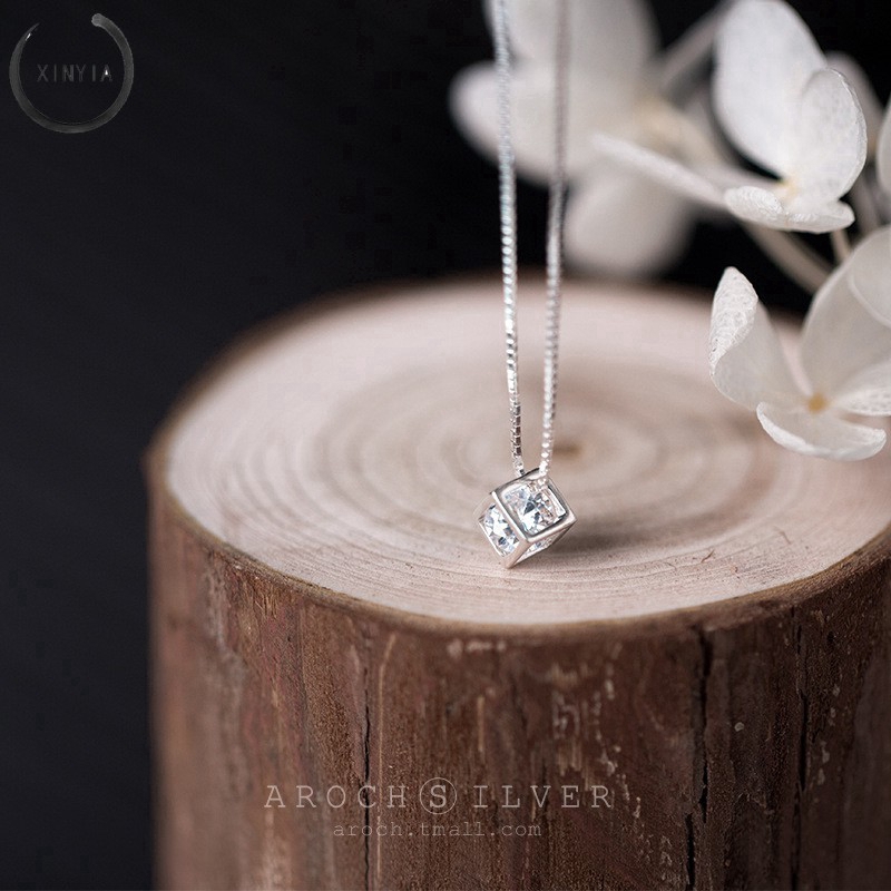 Dây chuyền mặt đính đá zircon thời trang cho nữ