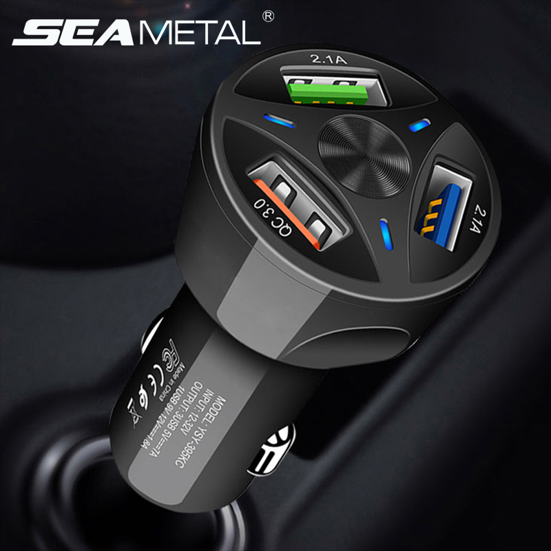 Bộ sạc USB SEAMETAL Samsung màn hình LED 12V 24V chia cổng gắn trên ô tô thích hợp cho Samsung