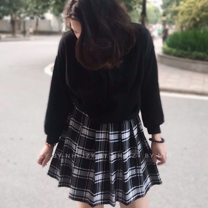 CHÂN VÁY KẺ XẾP LY BIGSIZE SIÊU CUTE - IZYBYNHI | BigBuy360 - bigbuy360.vn