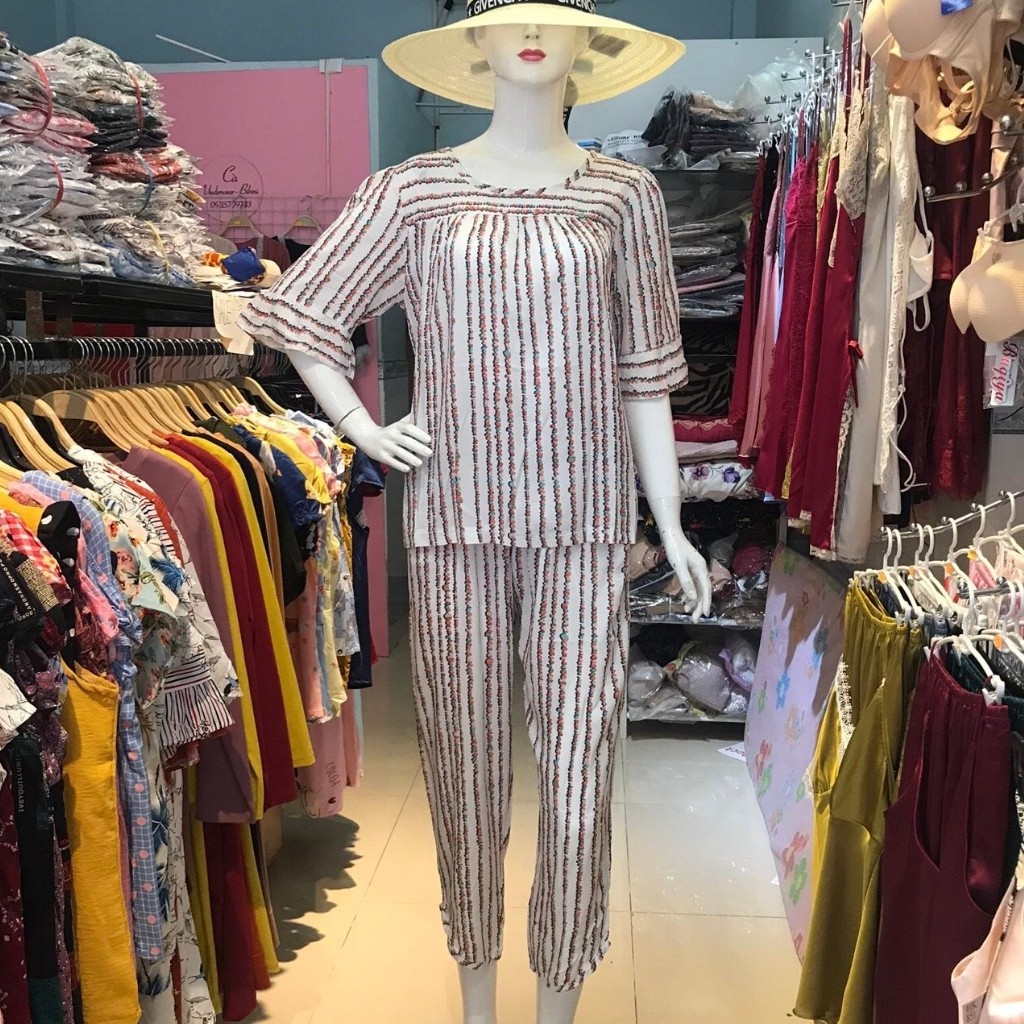 Đồ Bộ Nữ B011 VNXK Dáng Dài Chất Liệu Vải Tôn Lanh Mặc Siêu Mát (ẢNH SHOP TỰ CHỤP) | BigBuy360 - bigbuy360.vn