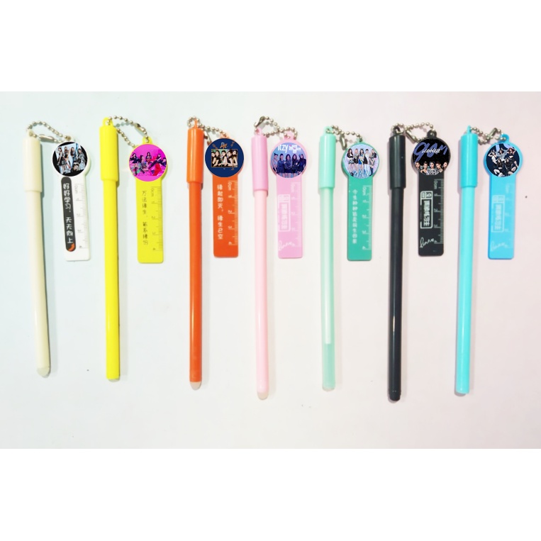 Bút GOT7 MAMAMOO ITZY RED VELVET kèm dây móc mica BMCI42 bút cute dễ thương thần tượng idol kpop