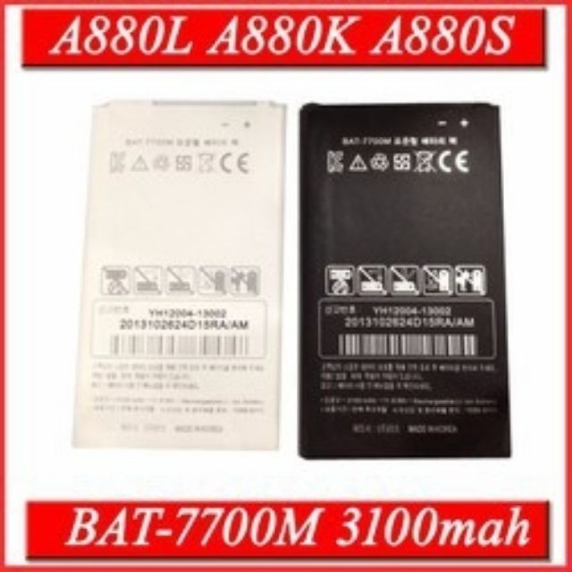 Pin Sky A880 A880K A880S A880L/Vega LTE A/BAT-7700M