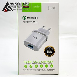 Cốc sạc nhanh hoco c12q hỗ trợ quick charge 3.0 18w