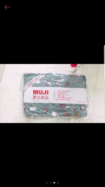 Gối muji  gối trẻ em bông tinh khiết loại đẹp.