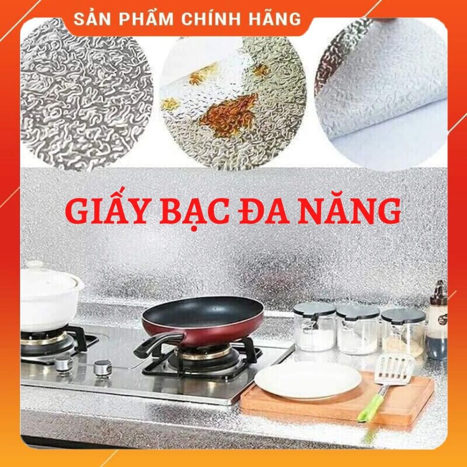 GIẤY BẠC DÁN BẾP TRÁNG NHÔM CÁCH NHIỆT CHỐNG THẤM DẦU MỠ ( GIÁ TỐT )