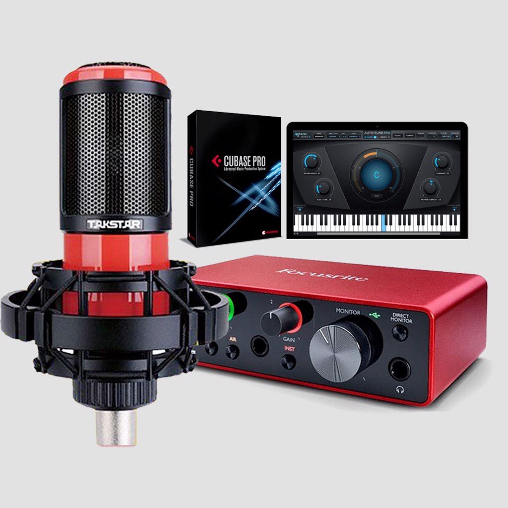 Bộ thu âm Focusrite Scarlett Solo (Gen 3) Micro thu âm Takstar PC-K320 - BẢO HÀNH 1 đổi 1 trong 12 tháng