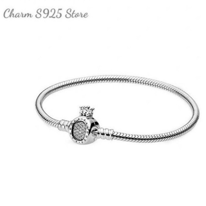 combo 1 vòng + 7 hạt charm pan mix nhiều loại bạc s925