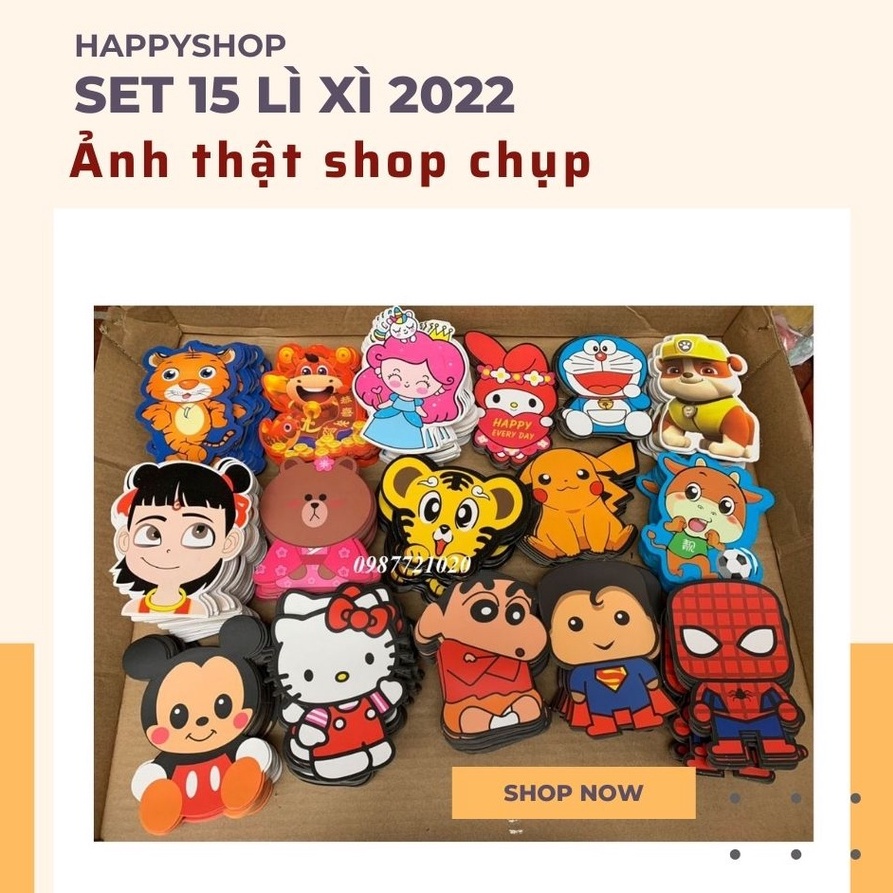 Hàng đẹp Bao lì xì 2022 Tết Nhâm Dần hoạt hình chibi