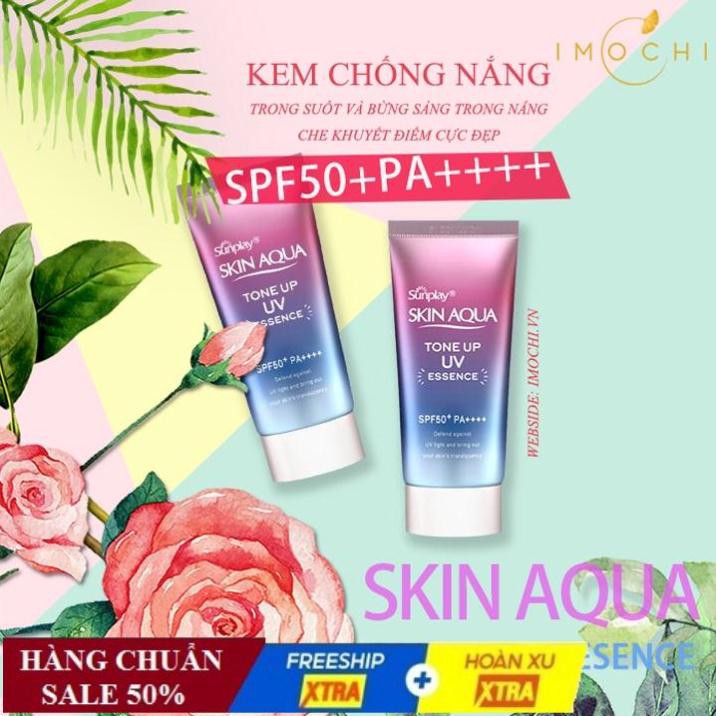 [AUTH] Kem chống nắng Nhật Bản lên tone trắng sáng Skin Aqua Tone up UV SPF 50+ PA++++ 80gr
