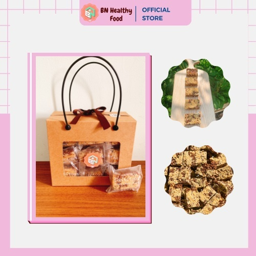 Thanh Gạo Lứt Ngũ Cốc Chà Bông BN Healthy Food - Siêu nhiều hạt, nhiều chà bông thơm ngon - Giảm cân đẹp dáng