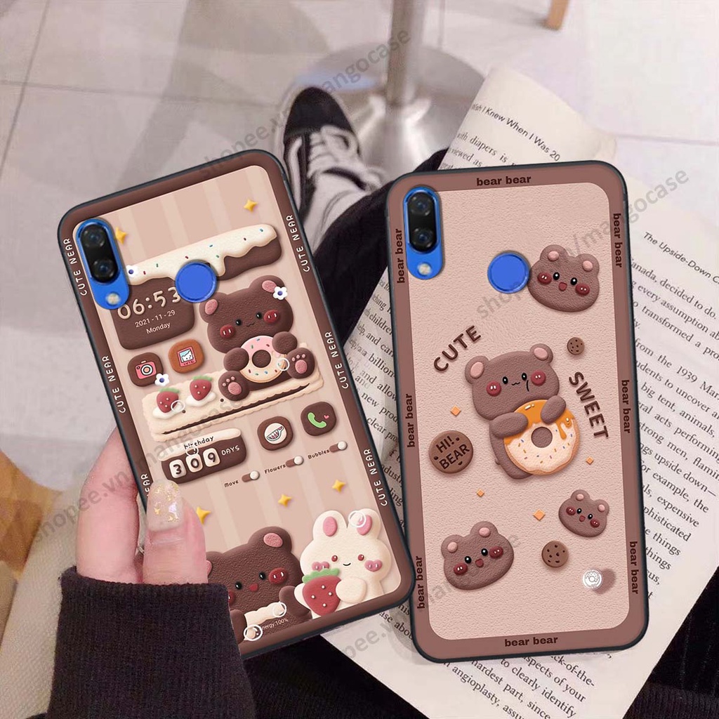 Ốp lưng Huawei Nova 3 / Nova 3i hình gấu, thỏ, đồng hồ cute dễ thương