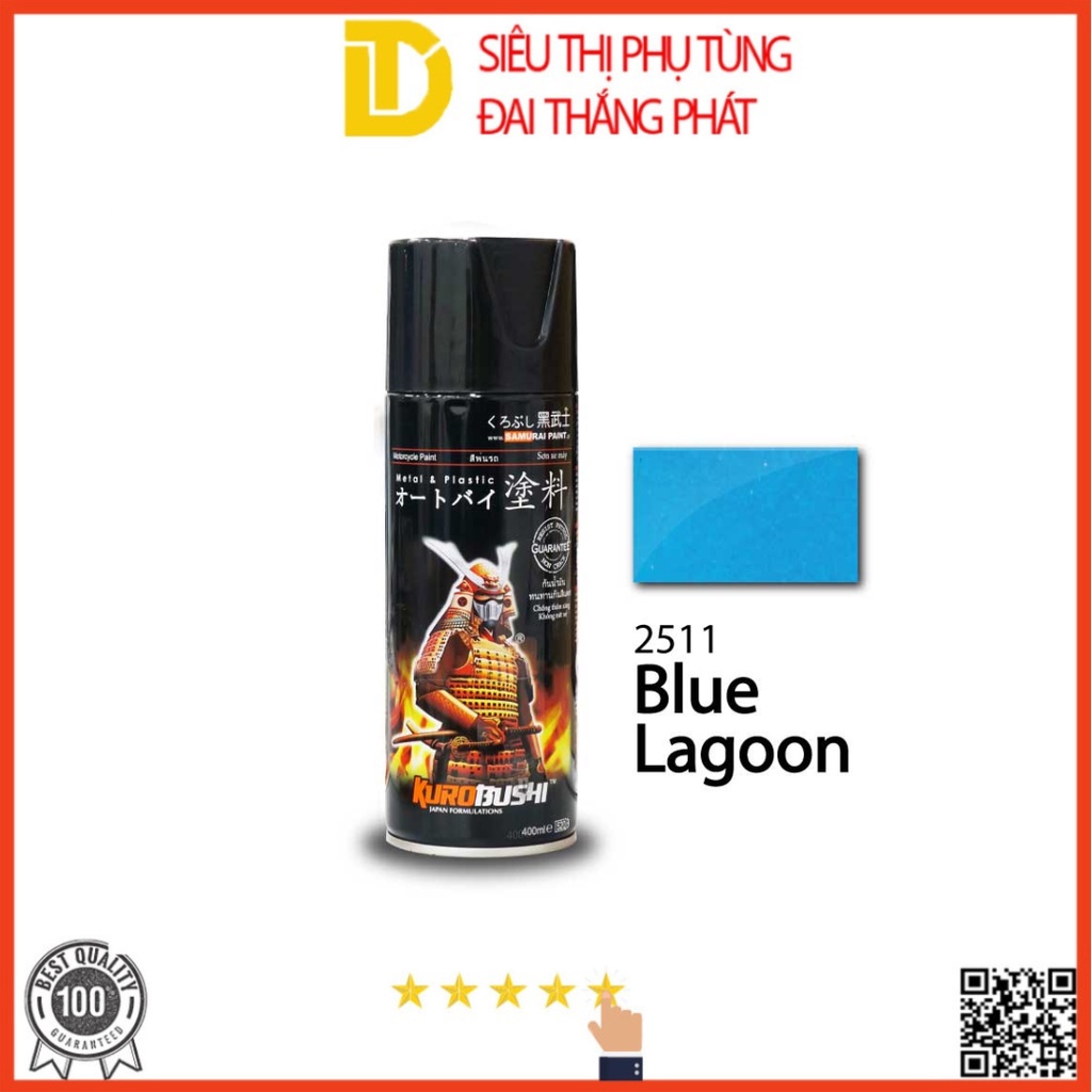 Sơn Samurai sơn xịt xe máy 2511 MÀU XANH ĐẦM PHÁ
