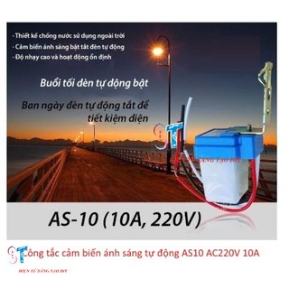 Công Tắc Điều Khiển Cảm Biến Ánh Sáng Thông Minh AS10 AC220V 10A