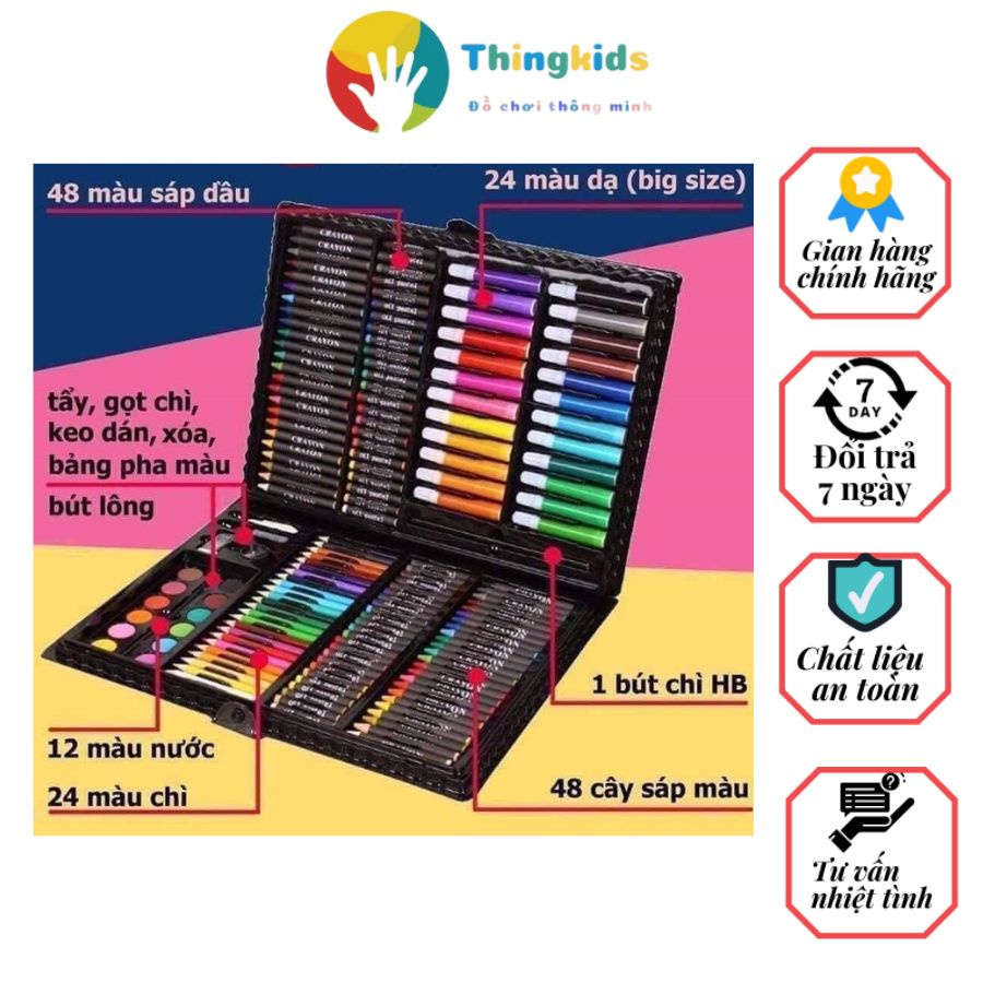 Bộ bút màu 150 món 54 64 46 chi tiết cho bé - Thingkids