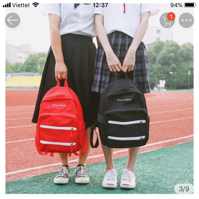 Balo ulzzang đen SALE