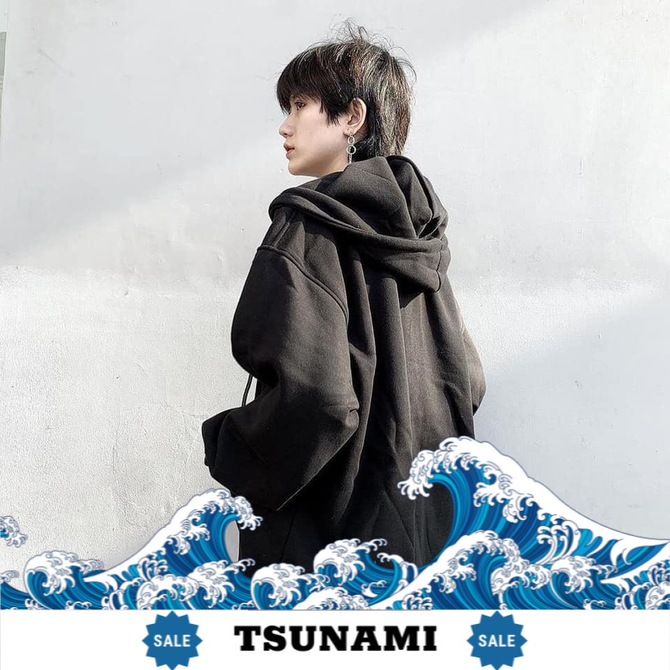 Áo hoodie nam áo khoác nỉ nữ mũ ulzzang trắng đen tay bồng khóa kéo cao cấp Freeship | BigBuy360 - bigbuy360.vn