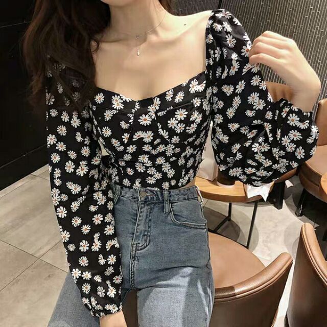 Áo Trễ Vai Hoa Cúc QCCC