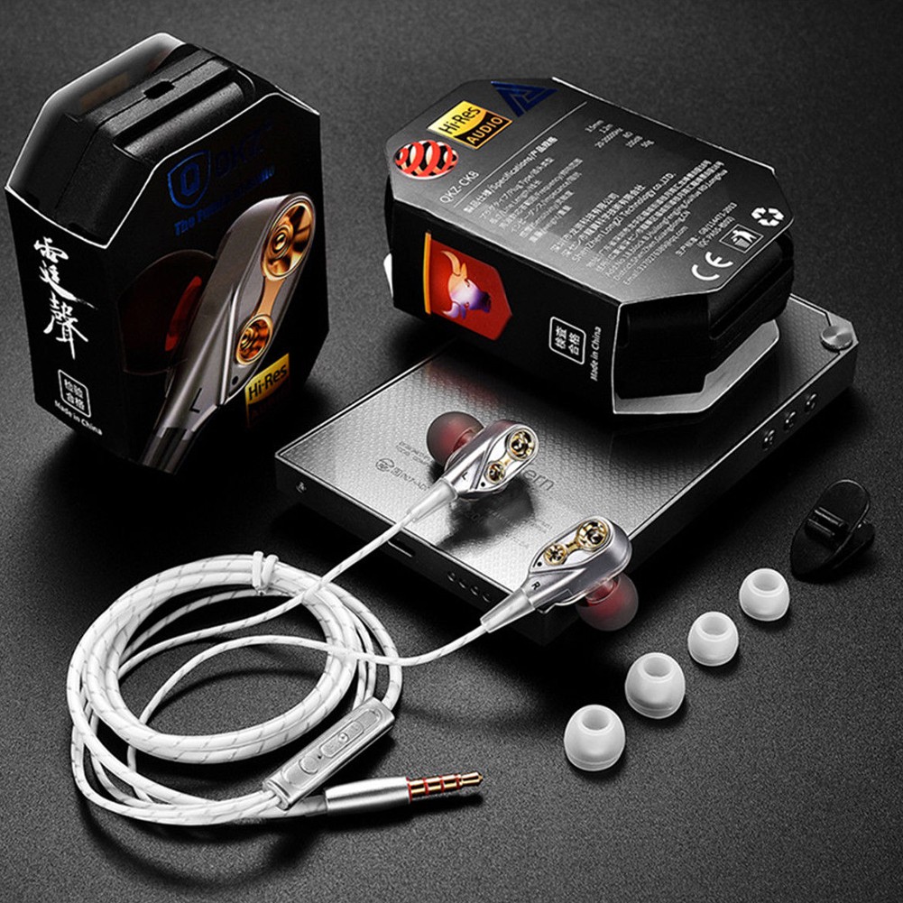 Tai nghe nhét tai có dây giắc cắm 3.5mm có mic âm bass trầm chất lượng cao