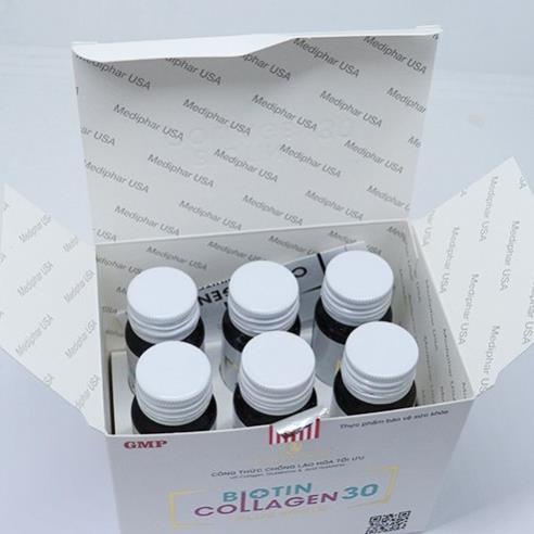 Biotin Collagen 30 plus white- Hỗ trợ đẹp da, dày tóc, ngăn ngừa lão hóa, cân bằng nội tiết tố (6 chai 30ml)