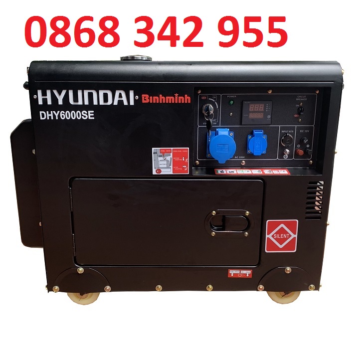 Máy Phát Điện Chạy Dầu 5.0KVA-5.5KVA Hyundai DHY6000SE