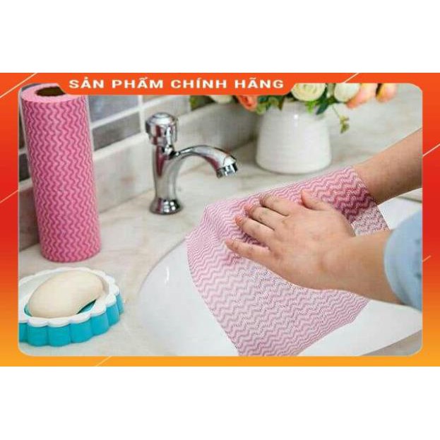 [ HÀNG SIÊU TỐT]  CUỘN 50 CÁI GIẤY LAU ĐA NĂNG BẰNG VẢI KHÔNG DỆT