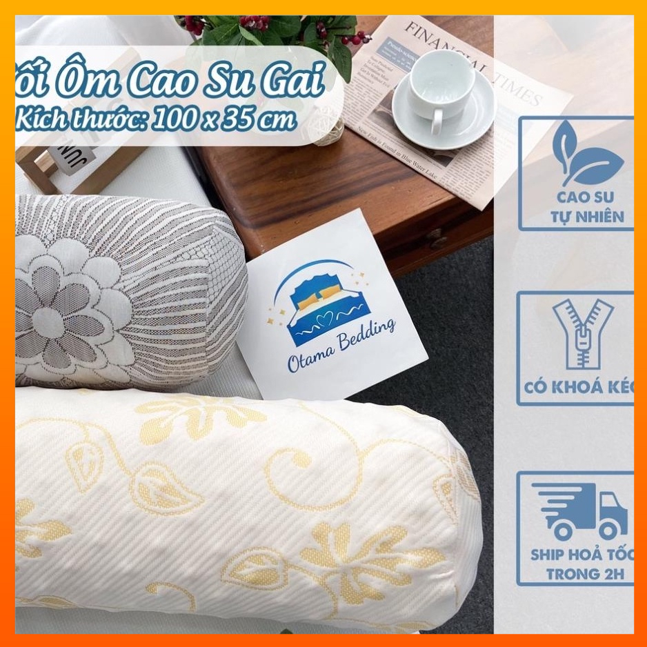 Gối ôm dài cao su non cho người lớn, gối ôm ngủ kèm bao gối ôm cho bà bầu thay vỏ - Otama Bedding