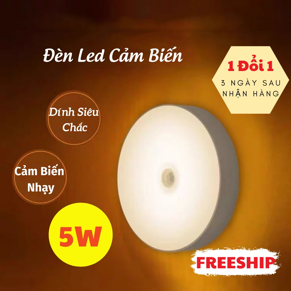Đèn Led Cảm Biến, Đèn Cảm Ứng Chuyển Động Dán Tường Không Dây ĐÈN TOKI