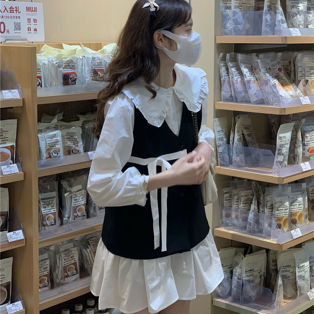 Đầm Tay Dài Cổ Búp Bê Mới